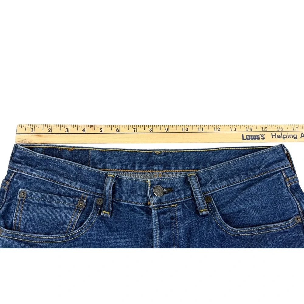 Levis 501 Original Fit Mens Jeans 32x32 Blue‎ Denim Straight Leg Button Fly